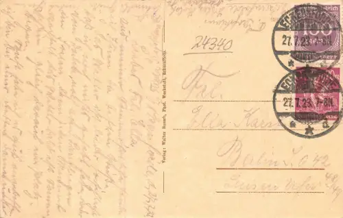 Ostseebad Eckernförde Postkarte 1923