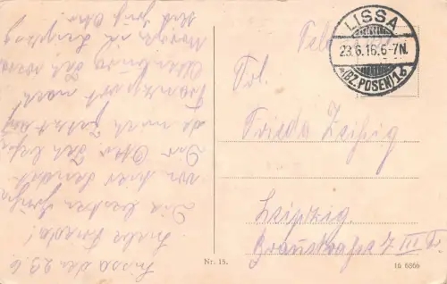 Lissa Bz. Posen Totalansicht Postkarte 1916