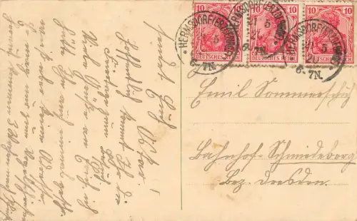 Glückwunsch Pfingsten Auto Fahrt AK 1920