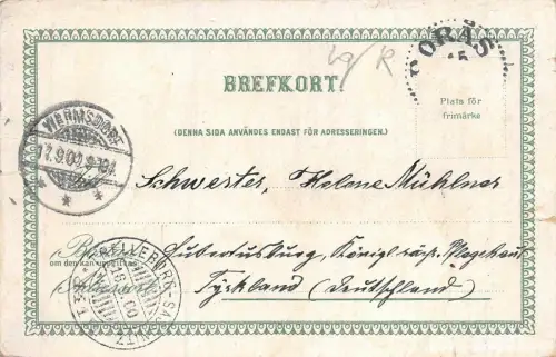 Stockholm Söder Mälarstrand Postkarte AK 1900