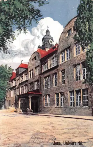 Jena Universität Hauptgebäude Postkarte AK 1914