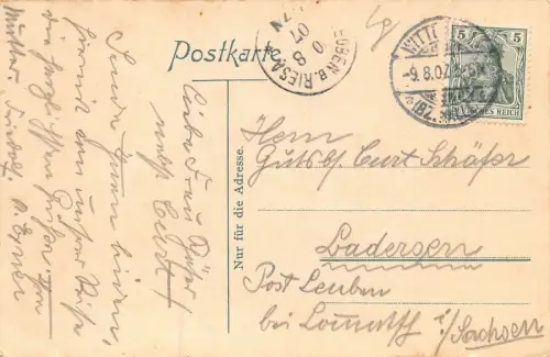 Wittenberg vom Turme der Marktkirche gesehen AK 1907