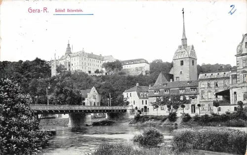 Gera-R. Schloß Osterstein Postkarte 1910