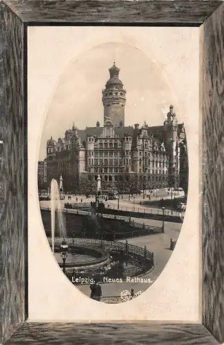 Neues Rathaus in Leipzig Sachsen Postkarte AK 1911