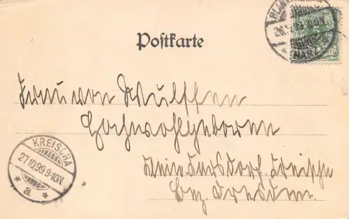 Blankenburg Harz Erinnerung Kaiser Jagd Postkarte 1899