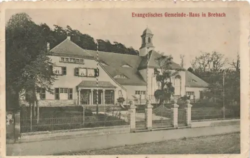 Evangelisches Gemeinde-Haus in Brebach Saarbrücken Saarland Postkarte AK 1915