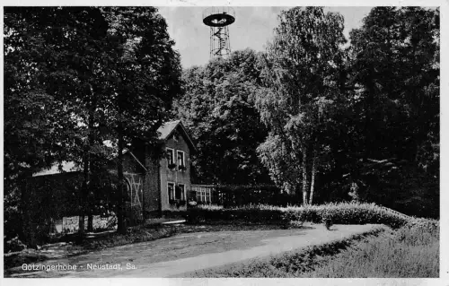 Götzingerhöhe Neustadt Sa. Postkarte 1937