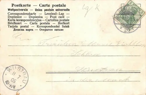 Rixdorf Hohenzollernplatz mit Kaiser Wilhelm Denkmal AK 1905