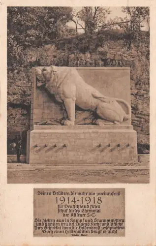 Ehrenmal bei Bad Kösen Postkarte AK