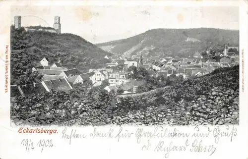 Eckartsberga Ansicht Total Postkarte AK 1902