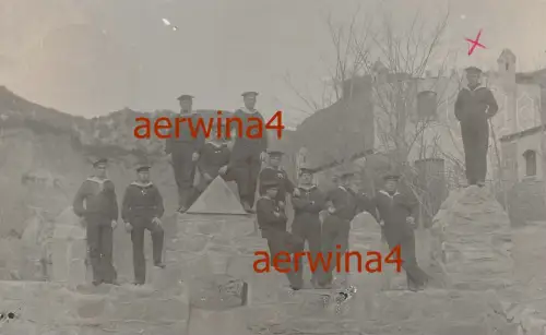 Foto Matrosen der Marine-Artillerie Kiautschou 1909 Festung Tsingtau 青岛 市 China