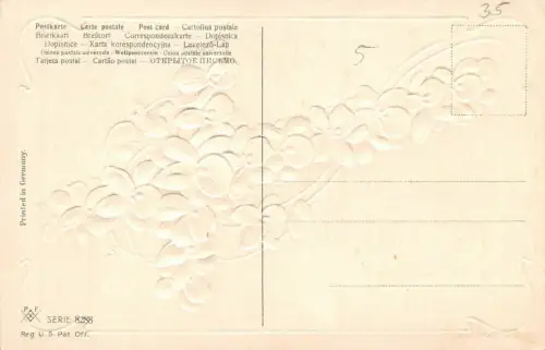 Gesegnete Ostern Feilschen Kreuz Postkarte Geprägt