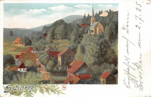 Schierke Harz Ansicht Kirche Postkarte AK
