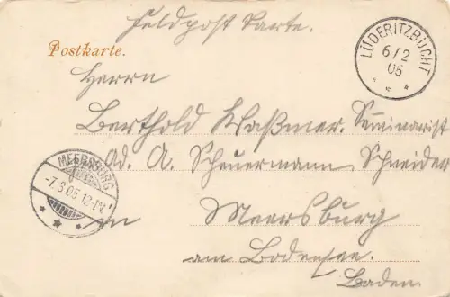 DSWA Deutsch-Südwest-Afrika AK Wasserstelle Anicka Lüderitzbucht Feldpost 1905