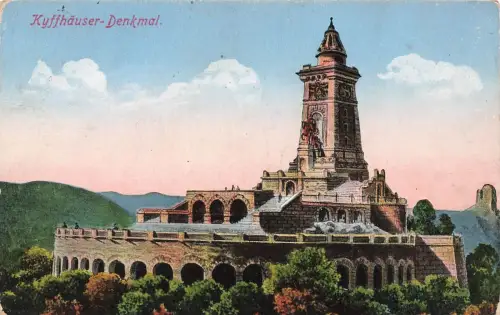 Ansicht Kyffhäuser-Denkmal Thüringen Postkarte AK 1928