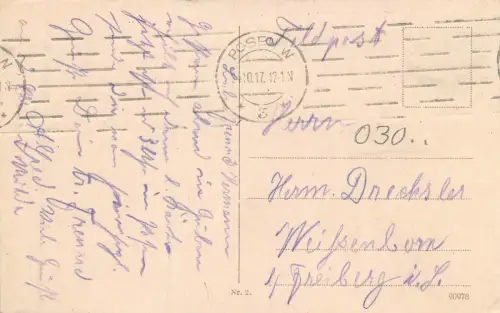 Kaiser-Wilhelm-Platz in Cottbus Brandenburg Postkarte AK 1917