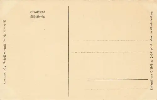 Fährstraße in Stralsund Mecklenburg-Vorpommern Postkarte AK