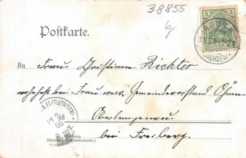 Schloss in Wernigerode Tuchversandgeschäft Christian Günther Postkarte AK 1905