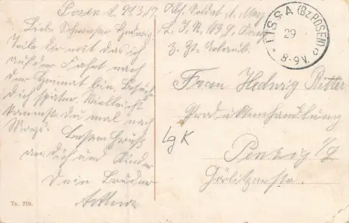 Posen Kgl. Akademie mit Bismarck-Denkmal Postkarte AK