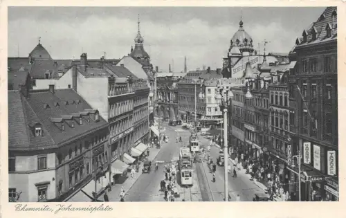 Chemnitz Johannisplatz Postkarte AK 1944