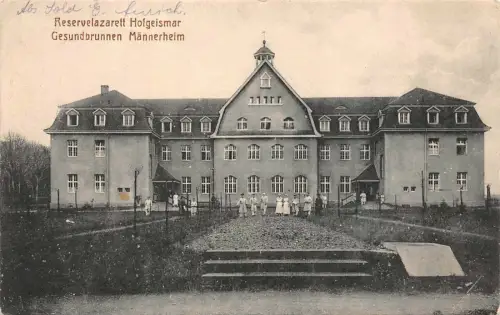 Reservelazarett Hofgeismar Gesundbrunnen Männerheim Feldpostkarte AK 1915