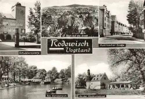 AK Rodewisch Auerbacher Straße Museumsinsel 1973 Sachsen Vogtland gelaufen