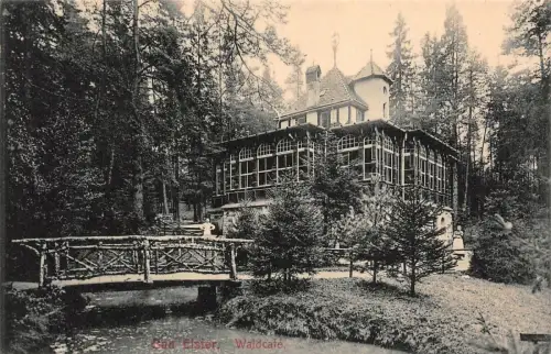 Bad Elster Waldcafé Postkarte AK