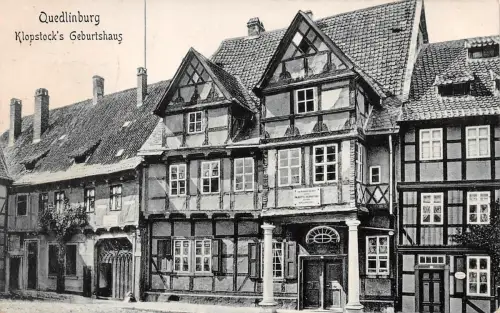 Quedlinburg Klopstock's Geburtshaus Postkarte AK