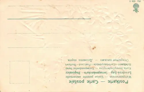 Glückwunsch Glückschweine Neujahr AK geprägt