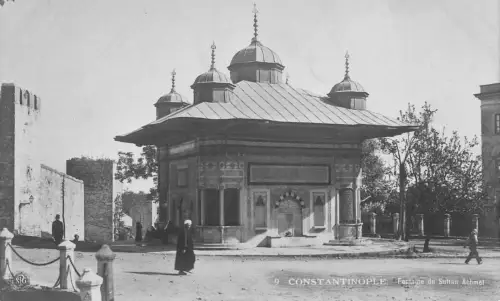 Constantinople Konstantinopel Brunnen Sultan Achmet 1916 Fotokarte