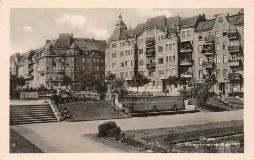 AK Glogau König - Friedrich - Platz Postkarte 1944