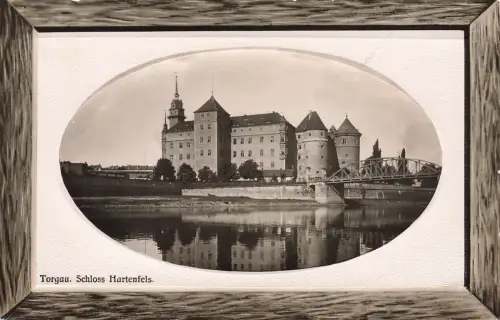 Ansicht Schloss Hartenfels in Torgau Sachsen Geprägt Postkarte AK