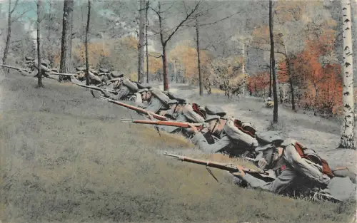 1 Kgl. Sächs. Jäger-Bataillon No.12 in Feuerstellung Freiberg Patriotika AK 1915