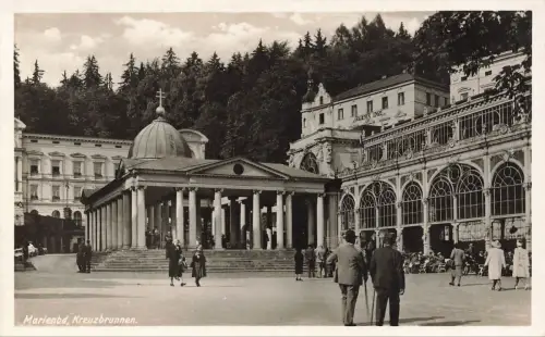 Kreuzbrunnen in Marienbad Böhmen Postkarte AK
