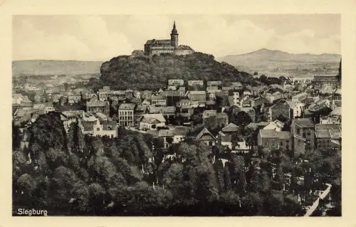 Blick auf Siegburg Totalansicht Nordrhein-Westfalen Postkarte AK