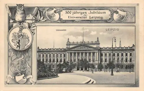 Universität in Leipzig Sachsen Postkarte