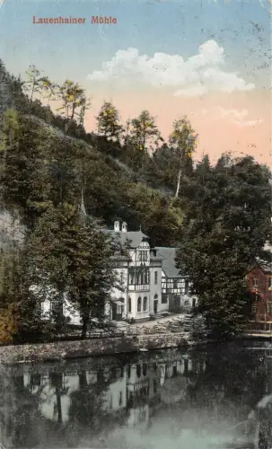 Lauenhainer Mühle b. Mittweida Postkarte AK 1923