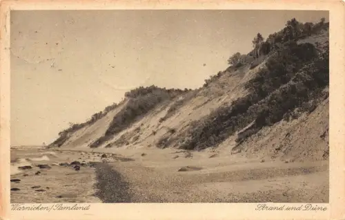 Warnicken Samland Strand und Düne Postkarte AK 1927