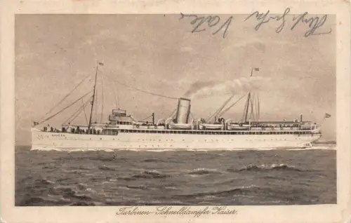 Turbinen-Schnelldampfer Kaiser Postkarte AK 1927