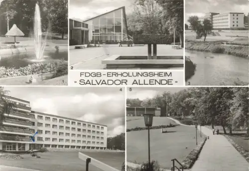 FDGB-Erholungsheim Salvador Allende in Templin Brandenburg Postkarte AK 1986