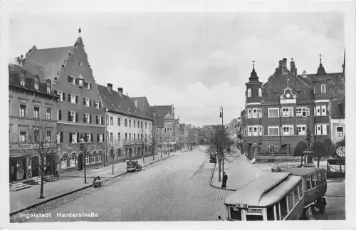 Ingolstadt Harderstraße Bus Hauptbahnhof AK 1931