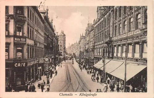 Chemnitz Königstraße Postkarte 1928