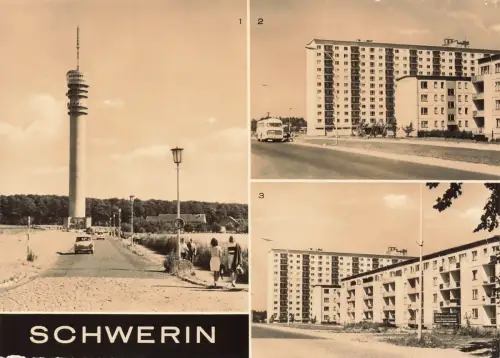 AK Schwerin Fernsehturm Zippendorf und Schwerin Lankow Mecklenburg-Vorpommern