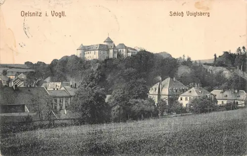 Oelsnitz i. Vogtl. Schloß Voigtsberg Postkarte 1916