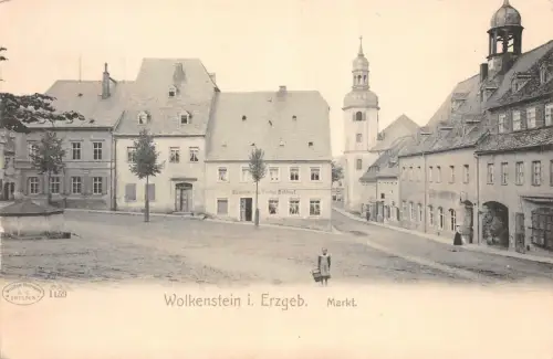 Wolkenstein i. Erzgeb. Markt Postkarte