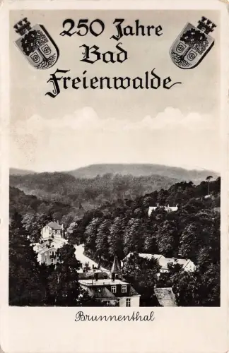 250 Jahre Bad Freienwalde Brunnenthal Postkarte AK