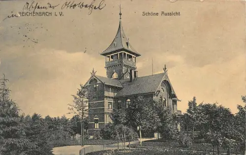 Reichenbach i. V. Schöne Aussicht Postkarte AK