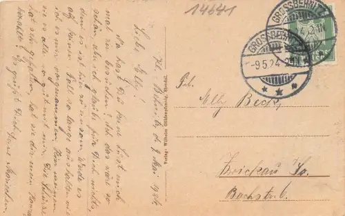 AK Groß-Behnitz Brandenburg Gasthof Lüttge Forsthaus Vorwerk 1924