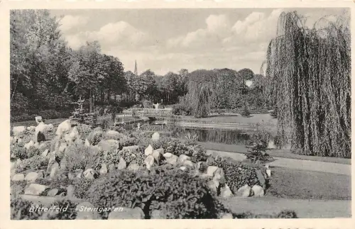 Bitterfeld Steingarten Postkarte AK