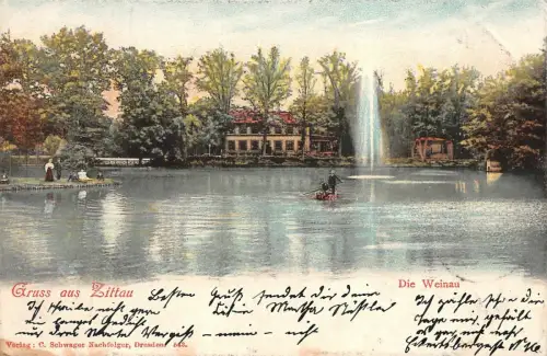 Gruss aus Zittau die Weinau Sachsen Postkarte AK 1901